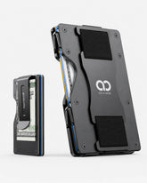 Foldable Minimalist Carbon Fiber Wallet Slim Metal RFID Blocking Card Holder