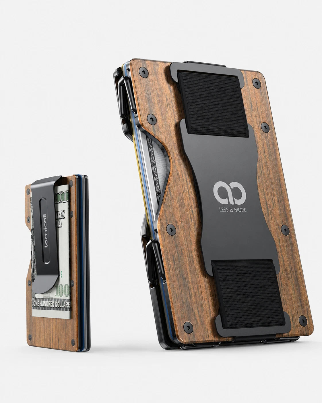 Foldable Minimalist Carbon Fiber Wallet Slim Metal RFID Blocking Card Holder