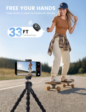 Lamicall Tripod with Wireless Remote for iPhone Gopro Camera Pocket 3/4 fit Vlog Travel