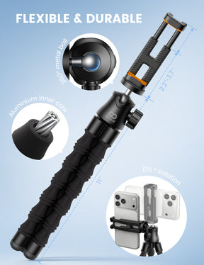 Lamicall Tripod with Wireless Remote for iPhone Gopro Camera Pocket 3/4 fit Vlog Travel