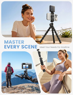 Lamicall Tripod with Wireless Remote for iPhone Gopro Camera Pocket 3/4 fit Vlog Travel