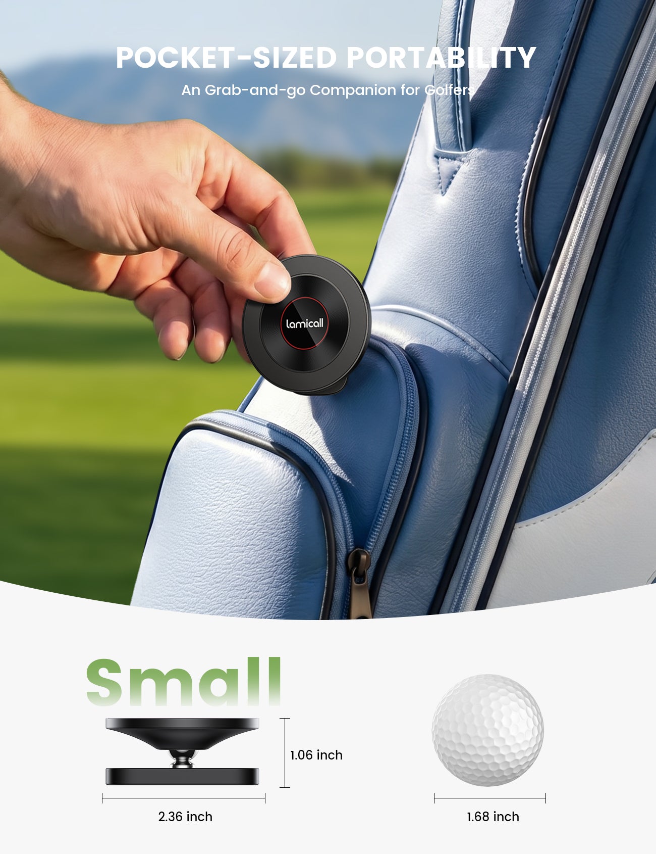 Lamicall Alloy Magnetic Golf Cart Phone Holder - Unique Golf Accessories