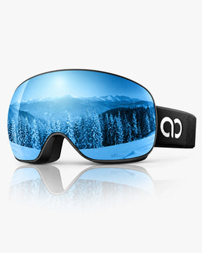Lamicall Ski Goggles with 3X Anti-Fog & UV400 Protection