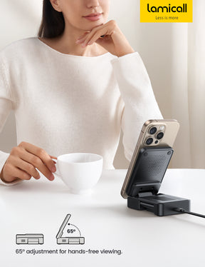 Lamicall Foldable 3 in 1 Wireless Charging Station for Apple MagSafe