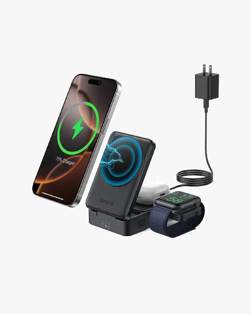 Foldable 3 1 Wireless Charging Station Apple MagSafe