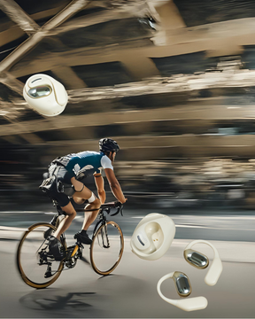 Lamicall Open Ear Earbuds True Wireless Bluetooth Earphones with Mic 30Hrs Playtime, IPX5 Waterproof for Running, Gym, Cycling