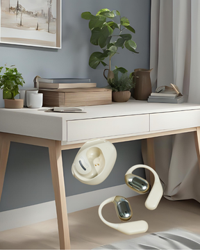 Lamicall Open Ear Earbuds True Wireless Bluetooth Earphones with Mic 30Hrs Playtime, IPX5 Waterproof for Running, Gym, Cycling