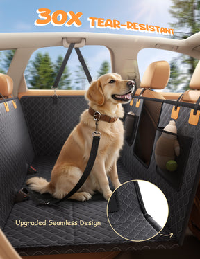 Lamicall Dog Car Seat Cover for Back Seat with Hard Bottom for Car & SUV