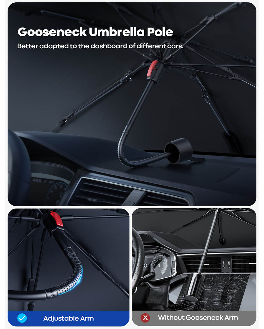 Car Windhield Un Hade Umbrella, Foldable Car Umbrella Unhade Cover - Foto 10
