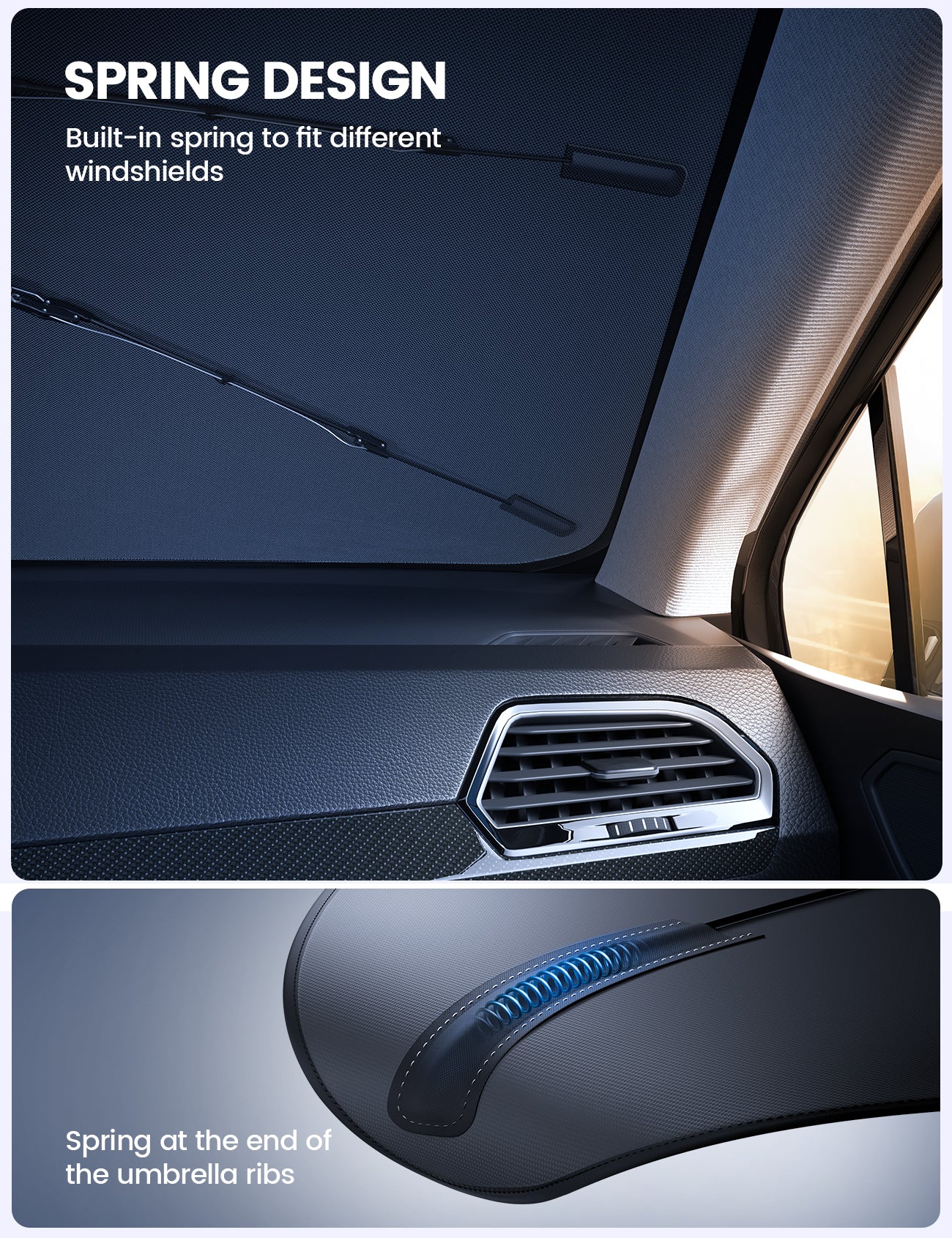 Lamicall Tesla Model 3/Y/YL Windshield Sunshade Umbrella