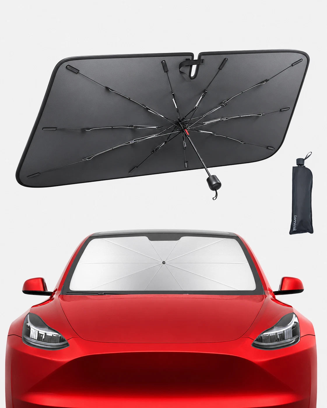 Lamicall Tesla Model 3/Y/YL Windshield Sunshade Umbrella