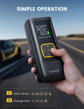 Lamicall Car Tire Inflator Portable Air Compressor for Car Motorcycle Bike Ball