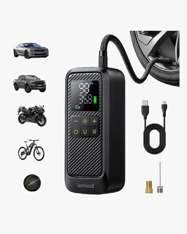 Lamicall Portable Car Tire Inflator Air Pump