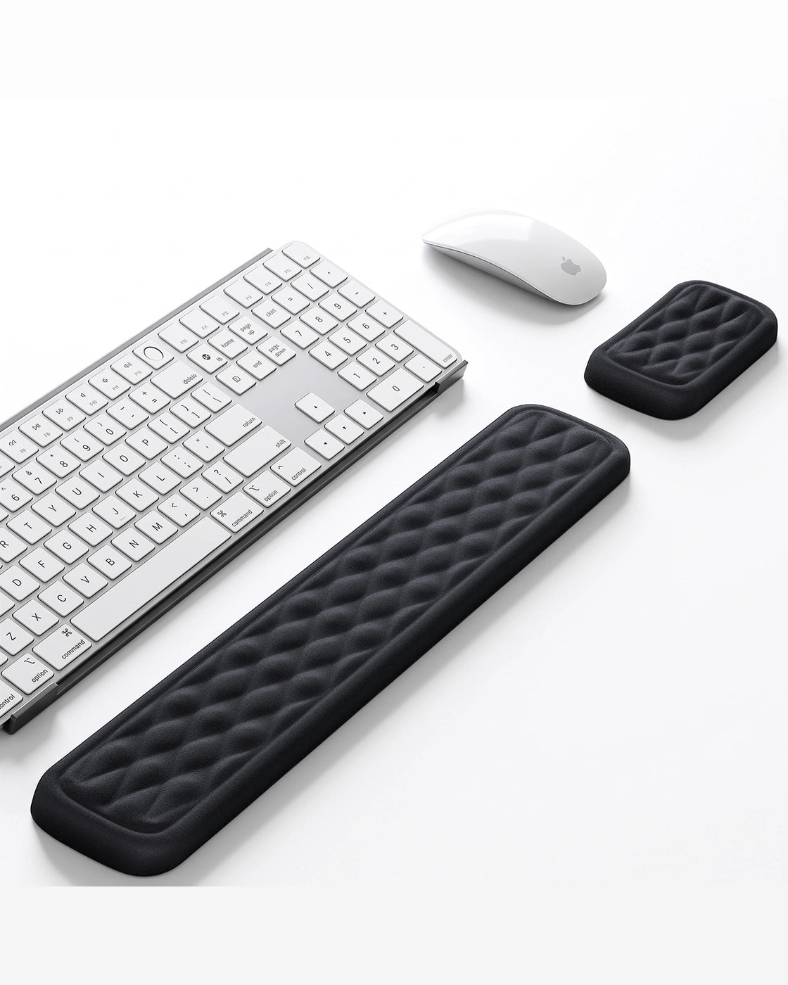 Lamicall Keyboard & Mouse Wrist Rest Set with Soft Memory Foam & Silky Fabric
