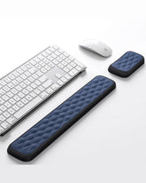Lamicall Keyboard & Mouse Wrist Rest Set with Soft Memory Foam & Silky Fabric