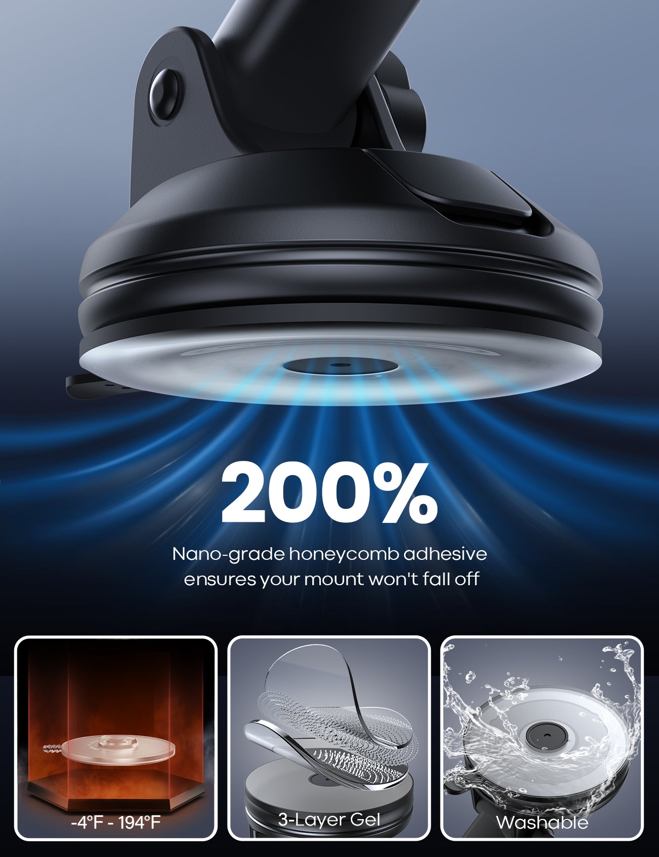 Support Téléphone Voiture Grille D'Aération Lamicall - Pince Ressort 2023, Rotation 360°, Compatible IPhone 16/15 Et 4-7"