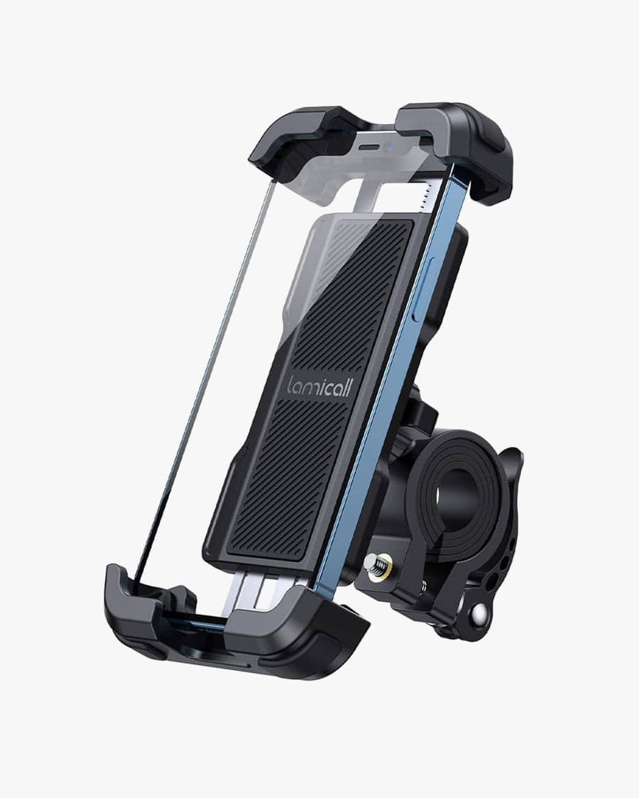 Lamicall Upgraded Adjustable Bike Phone Mount Holder with Securely Wrapped - Bicycle/Scooter/Motorcycle Phone Cradle Clip for More Handlebar