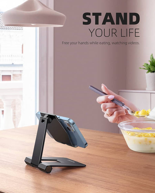 Lamicall 2024 Upgrade Super Stable Cell Phone Stand for Desk - Foldabl