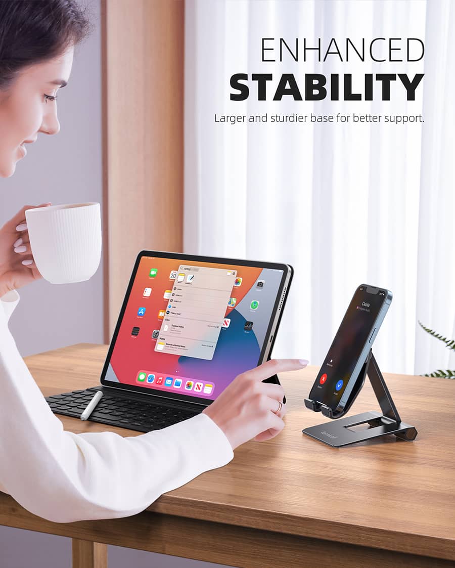 Lamicall Telefoonstandaard, Verstelbare Telefoonhouder voor Tafel Lamicall Telefoonstandaard, Verstelbare Telefoonhouder voor Tafel