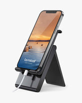 Lamicall Adjustable Cell Phone Srand for Desk, Foldable Portable Holder Cradle, Pocket Mini Charging Dock for Travel