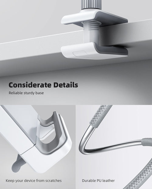 Lamicall Gooseneck Tablet Holder Stand - Flexible Arm Clip Tablet Moun