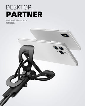Lamicall Phone Holder Bed Gooseneck Mount - Flexible Long Arm 360 Rotation Mount Clip Bracket Clamp Stand for All Cell Phone