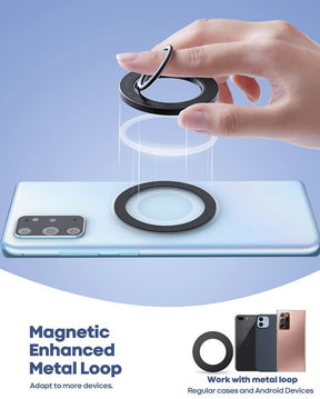Lamicall Magnetic Phone Ring Holder for Mag Safe - 360 Degree Rotation Finger Ring Kickstand for iPhone
