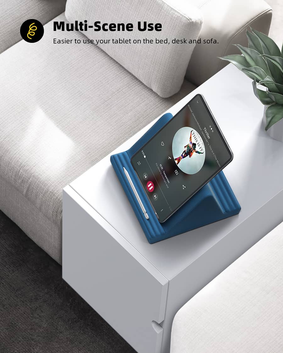 Lamicall Tablet Pillow Stand for bed, Pillow Soft Pad for Lap with 6 Viewing Angles for E-reader, Tablet