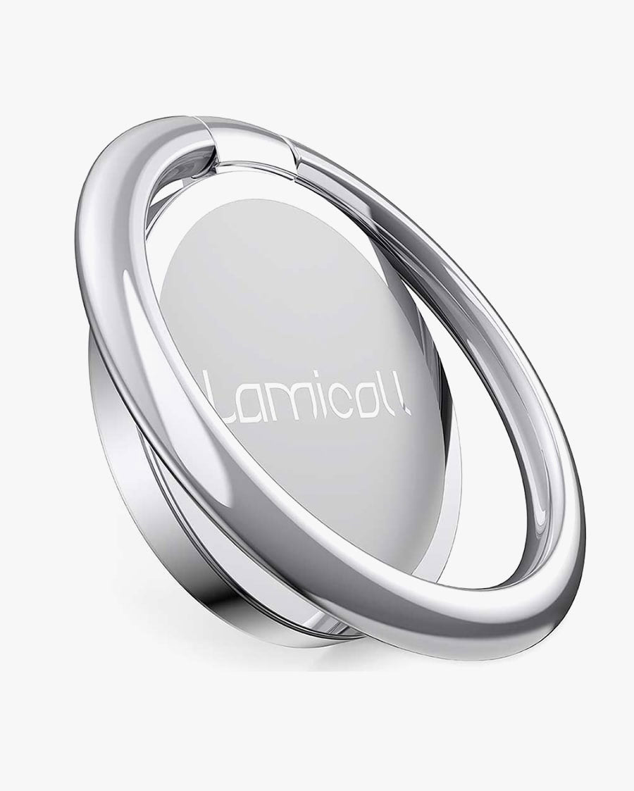 Finger Ring Stand Rotation Cell Phone Ring Holder Stand Silver Circle  Kickstand Universal Mobile Pho